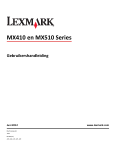 Handleiding Lexmark MX410de Multifunctional printer