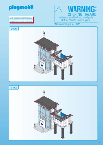 Manual de uso Playmobil set 5176 Police Estación de policía con alarma