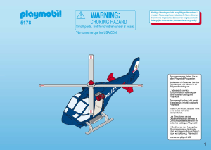 Bruksanvisning Playmobil set 5178 Police Helikopter