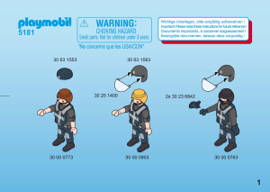 Mode d’emploi Playmobil set 5181 Police Commando de policiers