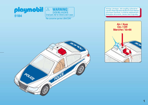 Manual Playmobil set 5184 Police Police car