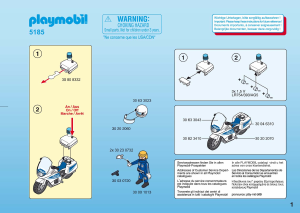 Instrukcja Playmobil set 5185 Police Motocykl