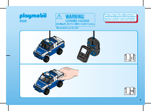 Handleiding Playmobil set 5528 Police RC-politiewagen met cameraset