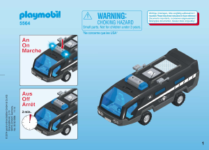 Manual Playmobil set 5564 Police SWAT command vehicle