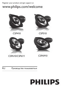 Руководство Philips CSP611 Автомобильный динамик