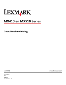 Handleiding Lexmark MX511de Multifunctional printer