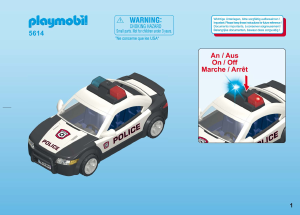 Manual de uso Playmobil set 5614 Police El coche de policía de USA