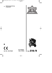Bedienungsanleitung Topcraft TCK 210/8 Kompressor