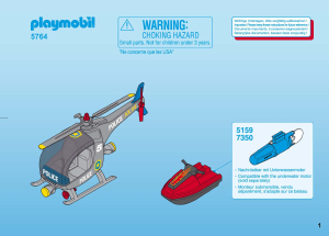 Mode d’emploi Playmobil set 5764 Police Hélicoptère et jet-ski
