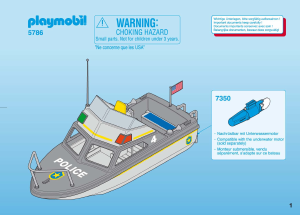 Manuale Playmobil set 5786 Police Barca polizia