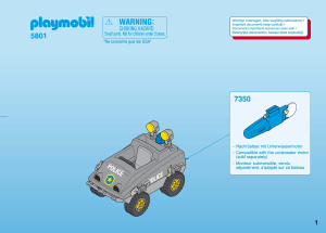 Manual Playmobil set 5801 Police SWAT team vehicle