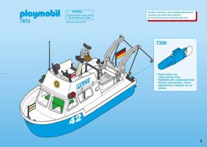 Handleiding Playmobil set 7872 Police Politieboot