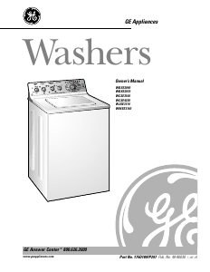 Manual GE WCSE3100A1WW Washing Machine