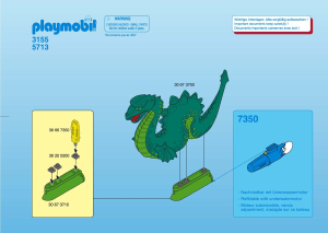 Manuale Playmobil set 3155 Vikings Serpente del mare Nessie