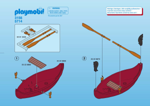 Manual de uso Playmobil set 3156 Vikings Barco vikingo