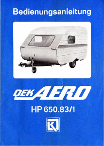 Bedienungsanleitung QEK Aero HP 650.83/1 Caravan