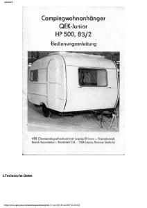 Bedienungsanleitung QEK Junior HP 500.83/2 Caravan