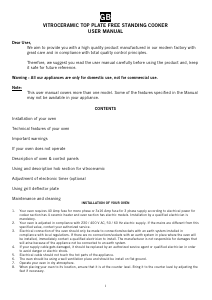 Handleiding PKM EH4-50 GK5 Fornuis