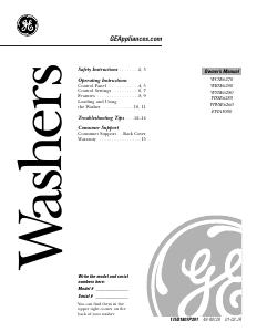 Handleiding GE WCSE6270B2CC Wasmachine