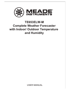 Handleiding Meade TE653ELW-M Weerstation