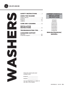 Manual GE GFWS3705F0MC Washing Machine