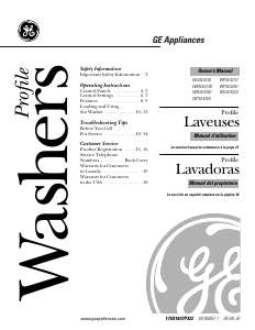 Manual de uso GE WPSE5290A0AA Lavadora