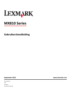 Handleiding Lexmark MX810dxfe Multifunctional printer