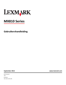 Handleiding Lexmark MX810dxme Multifunctional printer