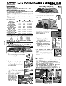 Manual Coleman Elite Weathermaster 6 Tent