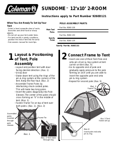 Handleiding Coleman Sundome 12x10 Tent