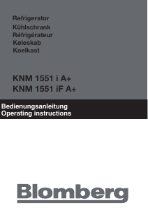 Bedienungsanleitung Blomberg KNM 1551 i Kühlschrank