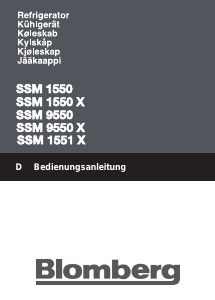 Bruksanvisning Blomberg SSM 1550 Kjøleskap