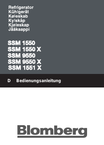 Brugsanvisning Blomberg SSM 1550 X Køleskab