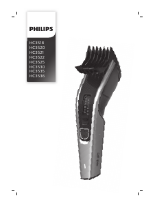 Vadovas Philips HC3518 Plaukų kirpimo mašinėlė