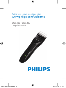 Kullanım kılavuzu Philips QC5335 Saç kesme makinesi
