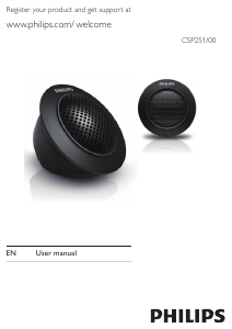 Manual Philips CSP251 Car Speaker