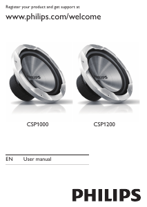 Manual Philips CSP1000 Car Speaker