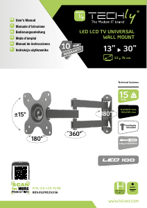 Instrukcja Techly ICA-LCD 923B Uchwyt ścienny