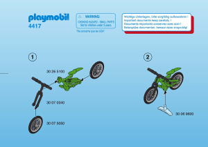 Bedienungsanleitung Playmobil set 4417 Sports Mountainbiker mit Wellenrampe