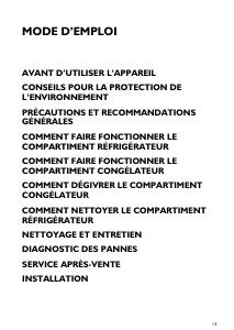 Mode d’emploi Caple C196/54 Réfrigérateur combiné