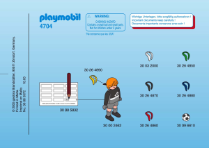 Manual de uso Playmobil set 4704 Sports Portero