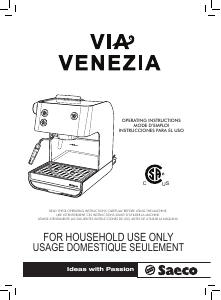 Manual de uso Saeco RI9366 Via Venezia Máquina de café espresso
