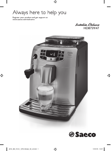 Handleiding Saeco HD8759 Intelia Deluxe Koffiezetapparaat