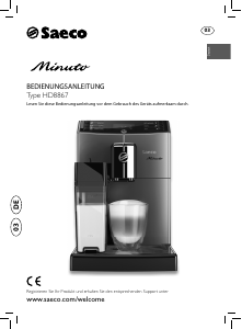 Bedienungsanleitung Saeco HD8867 Minuto Kaffeemaschine