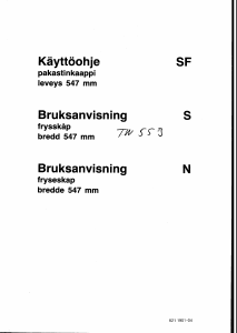 Bruksanvisning Electrolux TF552G Frys