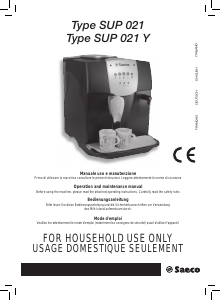 Manual Saeco RI9722 Coffee Machine
