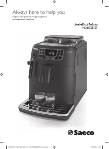 Manual Saeco HD8758 Intelia Deluxe Coffee Machine