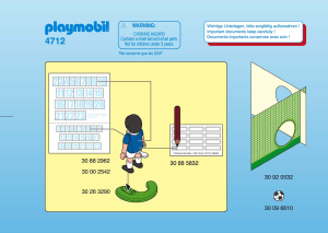 Manual de uso Playmobil set 4712 Sports Jugador de fútbol Italia