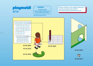 Manual de uso Playmobil set 4713 Sports Jugador de fútbol Holanda