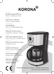 Manual de uso Korona 10666 Máquina de café